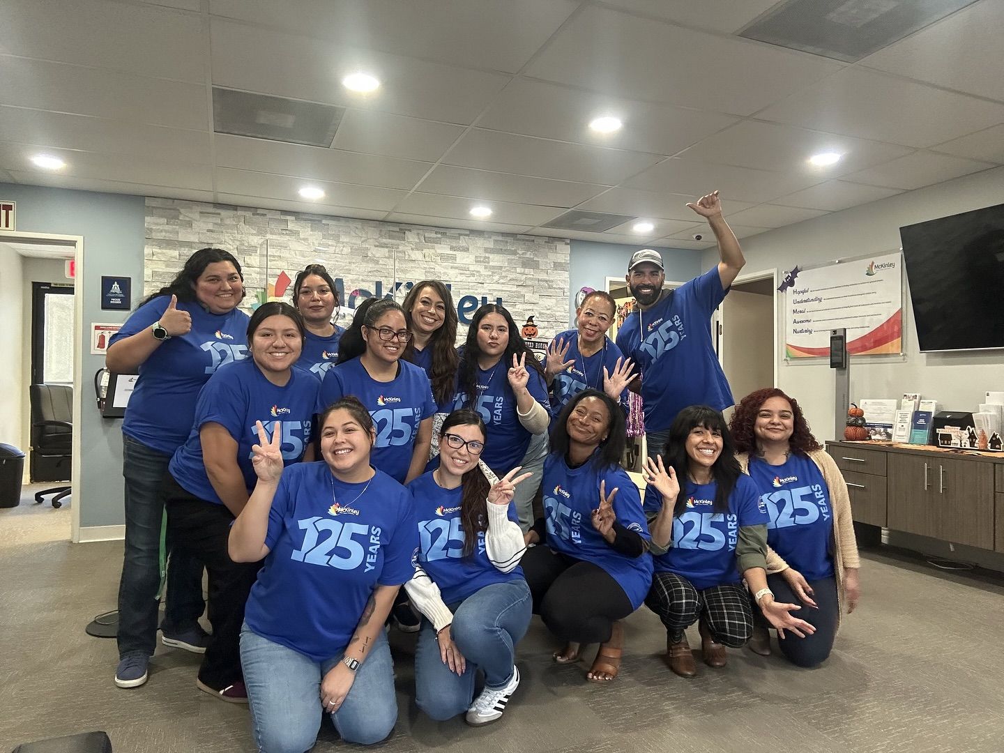 McKinley Team with 125 years shirts