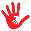 Hand in hand icon